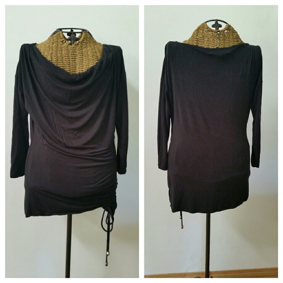 Michael Kors Tops - XnfsMICHAEL KORS black flouncy tie side top M